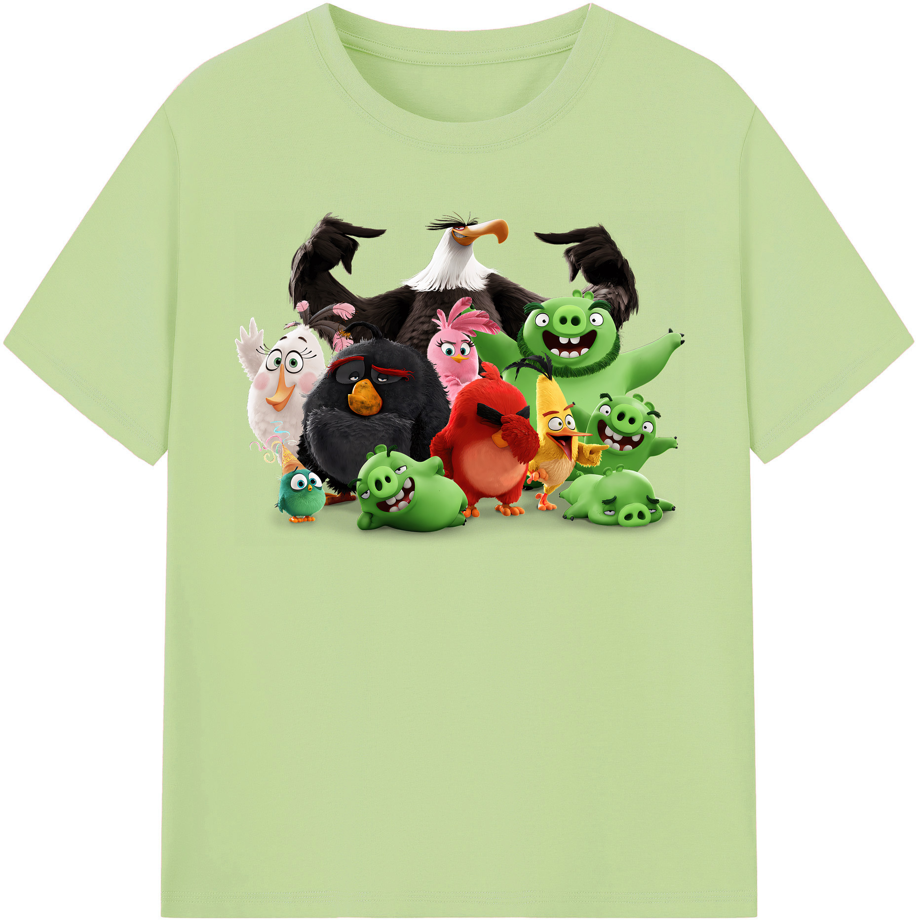 （画像用） Angry Birds アングリーバード 綿100％半袖Tシャツ（フロントプリント）